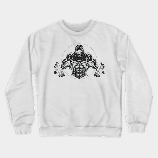 Monkey Muscles design giftidea Crewneck Sweatshirt by Maxs